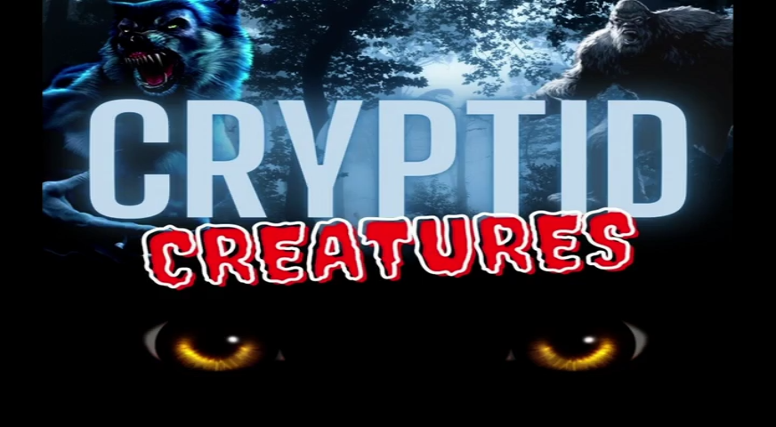 Cryptid Creatures -Black Figure with Red eyes